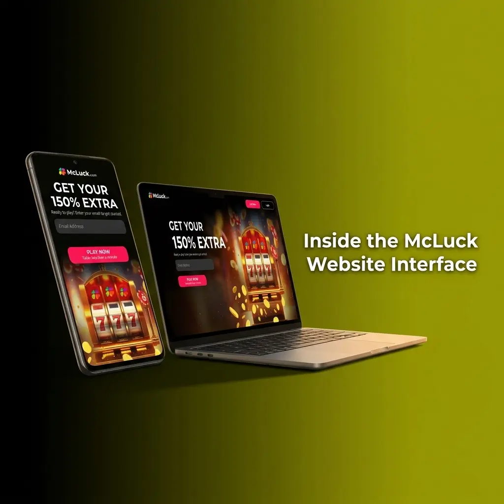 McLuck website interface showing top navigation bar with Casino, Live Casino, Sports, and Promotions tabs for US players