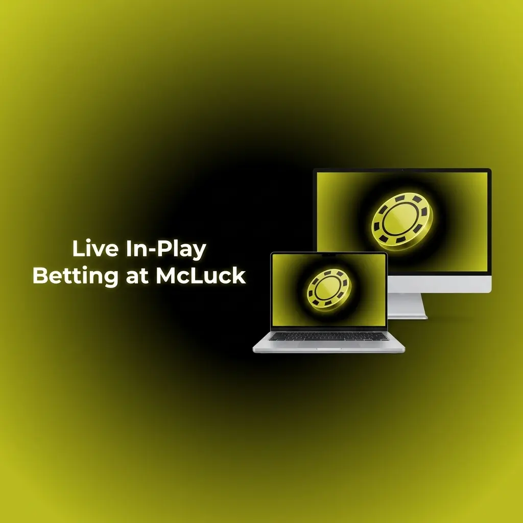 McLuck live in-play betting interface showing real-time odds for NFL, NBA, soccer, and eSports with match tracker stats