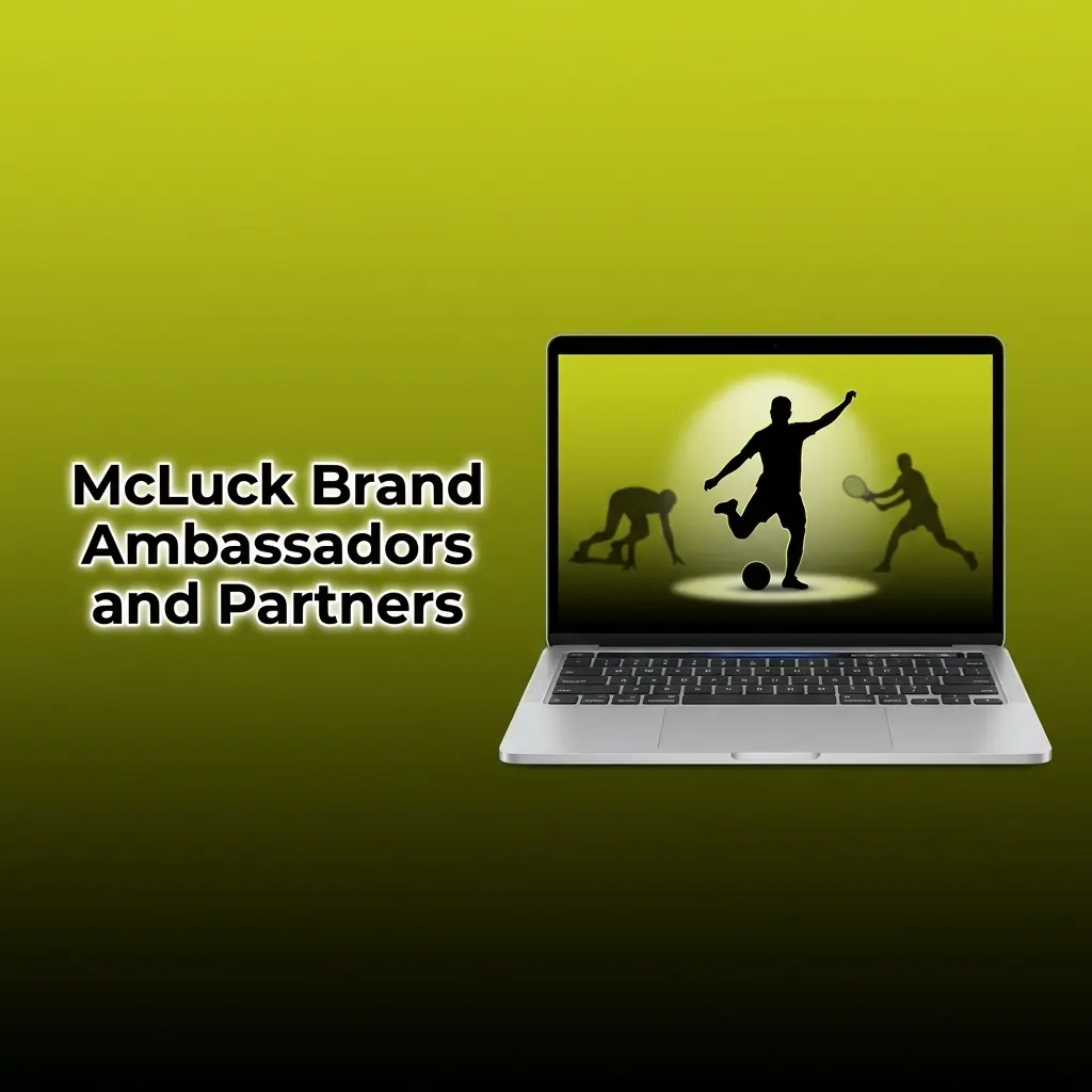 McLuck brand ambassadors including Twitch streamers and High 5 Games partnership logos for US social casino platform