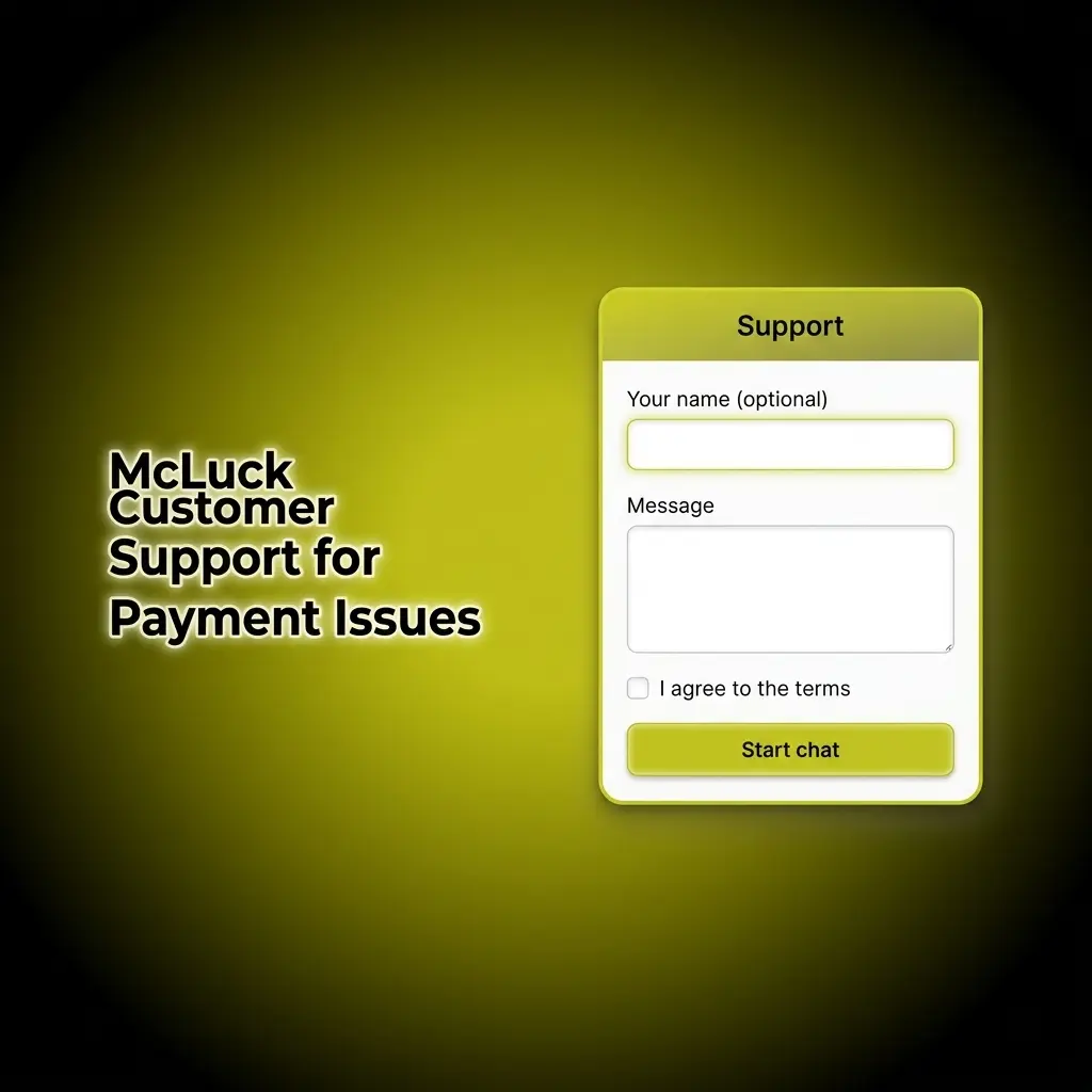 McLuck customer support options including live chat, email, and help center for payment issues