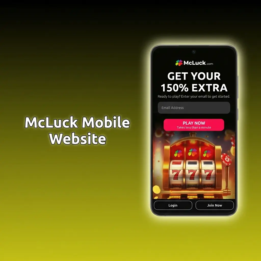 McLuck mobile website interface showing casino and sports betting on a smartphone browser with touch-optimized navigation