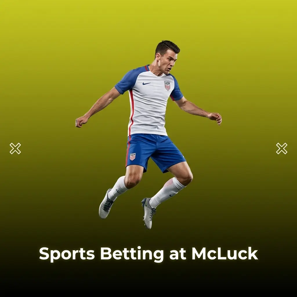 McLuck sportsbook interface showing betting options across 20+ sports including American leagues, global tournaments, and eSports events